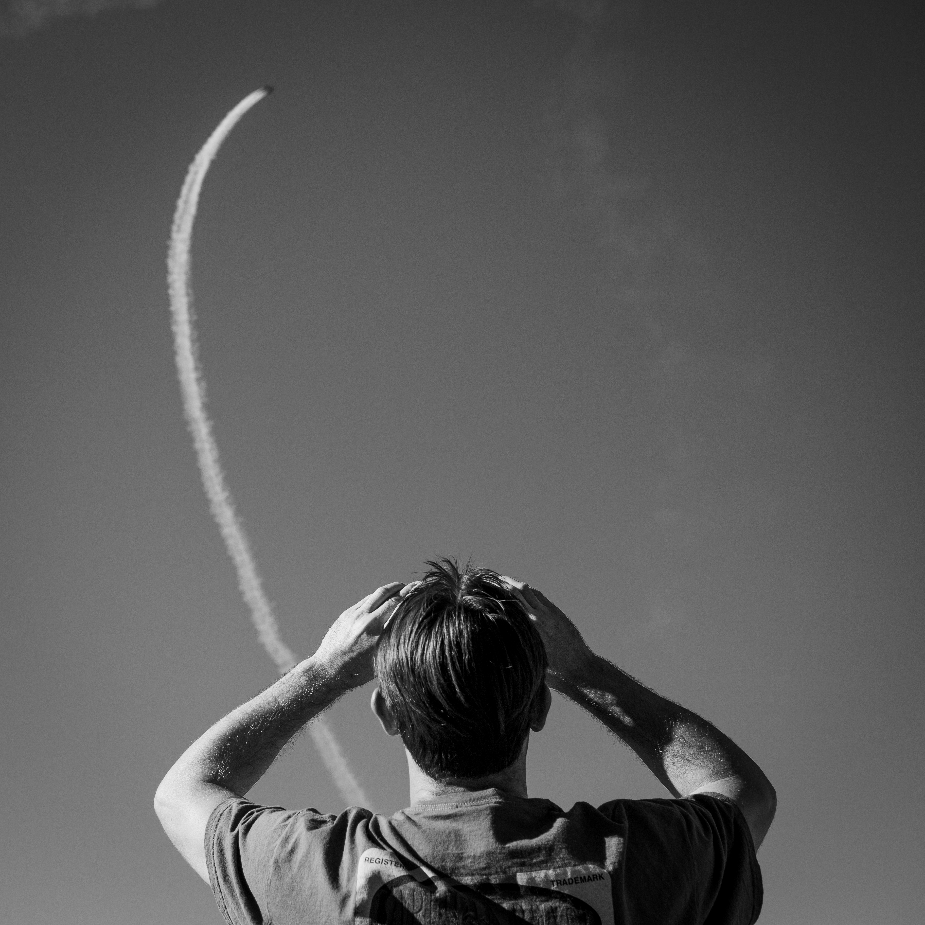 Man looking at plane during Fleet Week